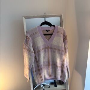 Rails Cozy Lavender Plaid Sweater